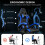 (Blue)Bluetooth Gaming Chair with Speakers Ergonomic Chair 6