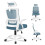 ELFORDSON (Blue) ELFORDSON Mesh Office Chair Executive Swivel Adjustable Headrest Computer Gaming 8