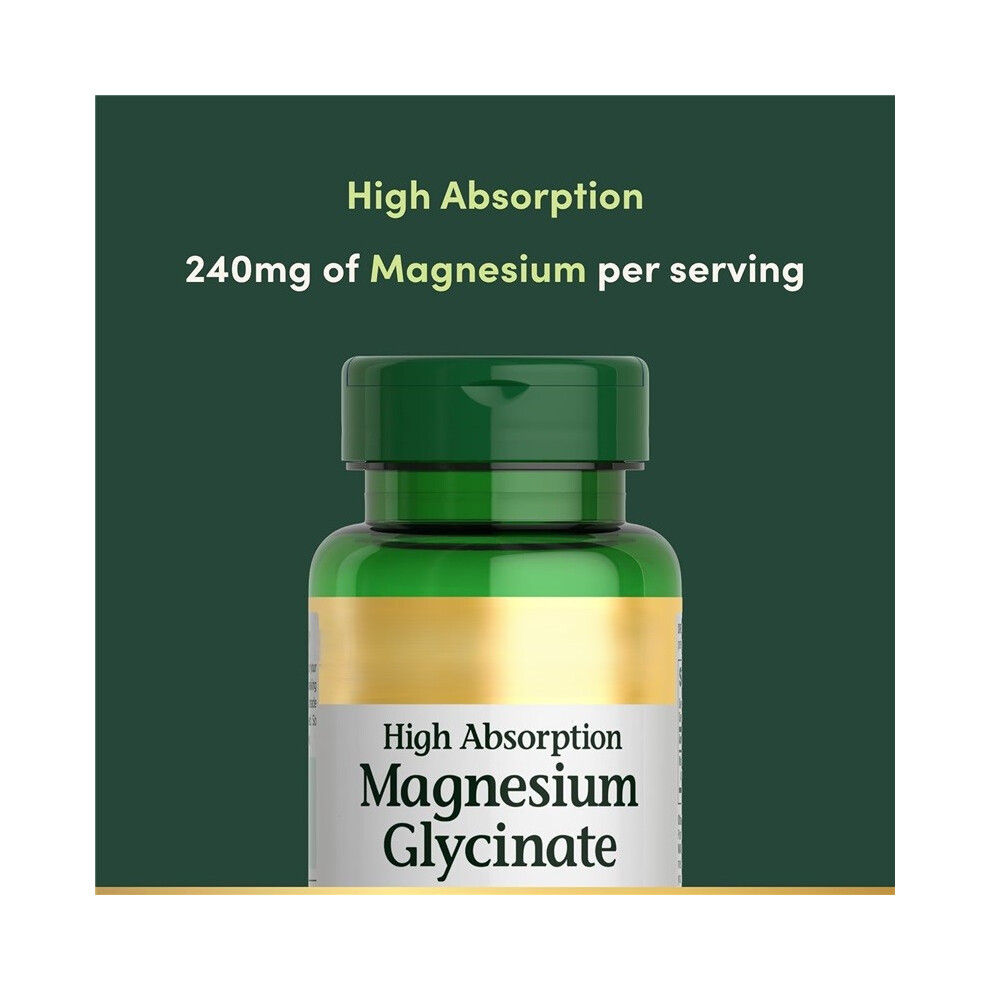 (2pcs) High Absorption Magnesium Glycinate 240mgâNon-GMO,Gluten-Free,Vegetarian,120Count/60 Servings