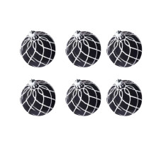Ručne kreslené vianočné gule z PVC krabice, 6 cm, balenie po 6 kusoch