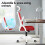 ELFORDSON (Red) ELFORDSON Mesh Office Chair Executive Swivel Adjustable Headrest Computer Gaming 2
