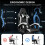 (White)Gaming Chair with Bluetooth Speakers Ergonomic Chair 6