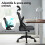 ELFORDSON (Dark Grey) ELFORDSON Mesh Office Chair Executive Swivel Adjustable Headrest Computer Gaming 2