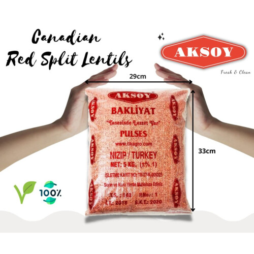 Canadian Red Split Lentils 5KG 2