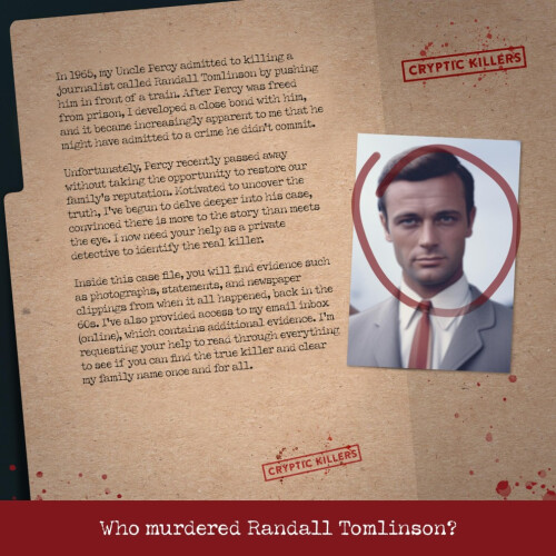 Unsolved murder mystery game 1