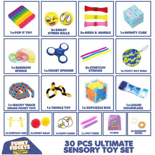 2022 Upgraded 30 pcs Fidget Toys Pack 1