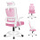 ELFORDSON (Pink) ELFORDSON Mesh Office Chair Executive Swivel Adjustable Headrest Computer Gaming 8