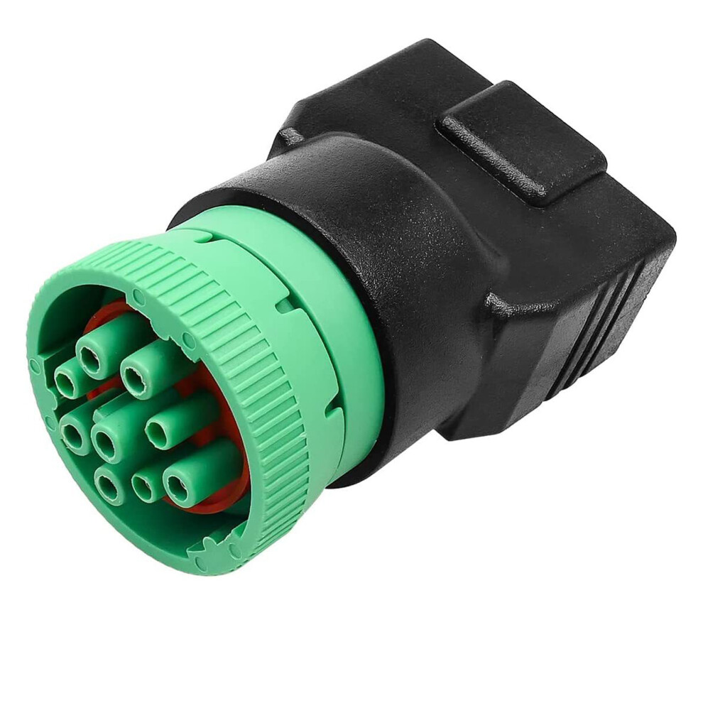 Industrial 9Pin J1939 To 16Pin Obd2 Adapter For Truck Diagnostic 7627001534865