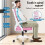 ELFORDSON (Pink) ELFORDSON Mesh Office Chair Executive Swivel Adjustable Headrest Computer Gaming 11