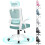 ELFORDSON (Cyan) ELFORDSON Mesh Office Chair Executive Swivel Adjustable Headrest Computer Gaming 1