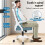 ELFORDSON (Blue Grey) ELFORDSON Mesh Office Chair Executive Swivel Adjustable Headrest Computer Gaming 11
