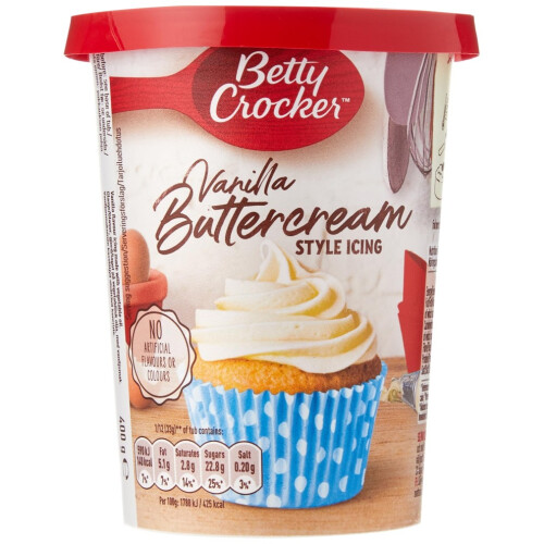 Betty Crocker Vanilla Buttercream Style Icing 400g (Pack of 6) 1
