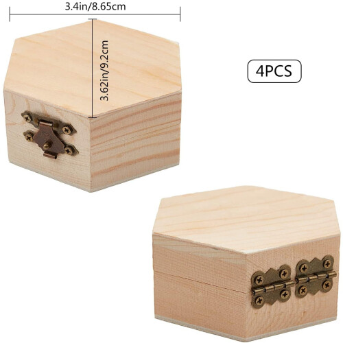 Κουτί κοσμημάτων από ξύλο πεύκου, DIY, σεντούκι αποθήκευσης με κούμπωμα ασφαλείας 1
