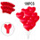 Ballons en forme de cœur rouges premium 30 cm 2