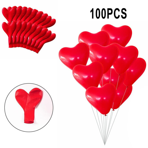 Ballons en forme de cœur rouges premium 30 cm 1