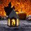 Decoração de abóbora com velas de LED para o Halloween 2