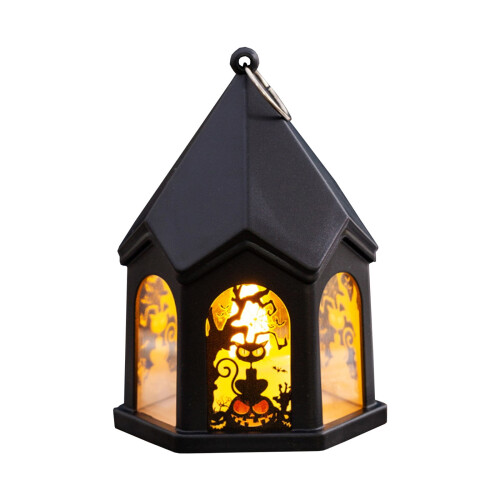 Decoração de abóbora com velas de LED para o Halloween 2