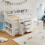 3ft Single Wooden Storage Bed with Pull-out Desk 8