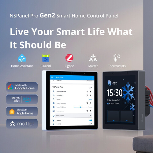 SONOFF NSPanel Pro Gen2 Dual Channel Relay Smart Home Control Panel 86 Type 1