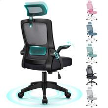 (All Black) ELFORDSON Mesh Office Chair Executive Swivel Adjustable Headrest Computer Gaming