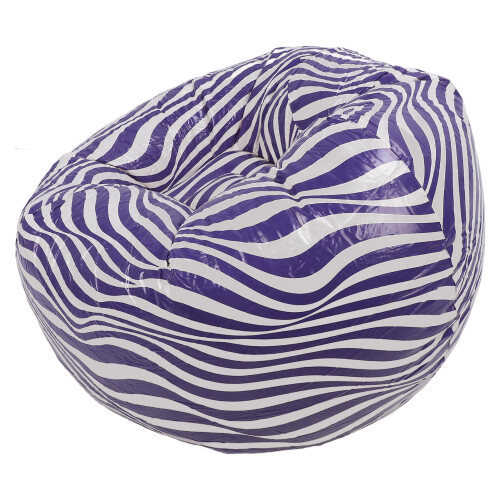 Inflatable PVC Wave Chair Blue