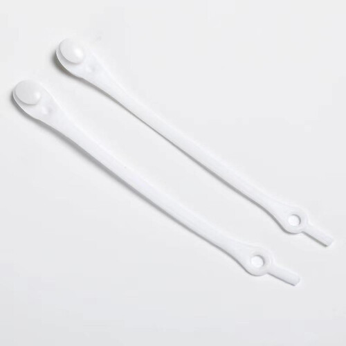 Lacci in silicone anti-annodamento - 12 pezzi White