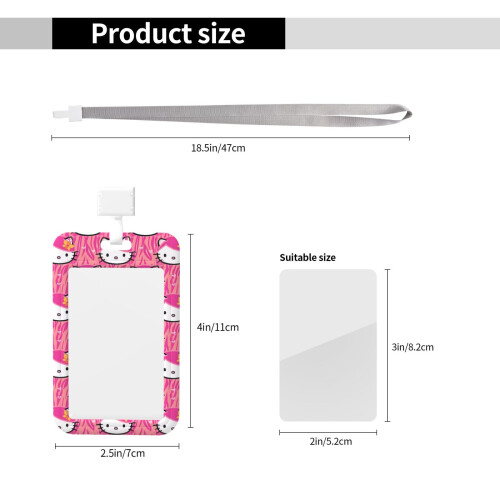 Θήκη για κορδόνι Hello Kitty κάθετη 2,5x4 ίντσες 2