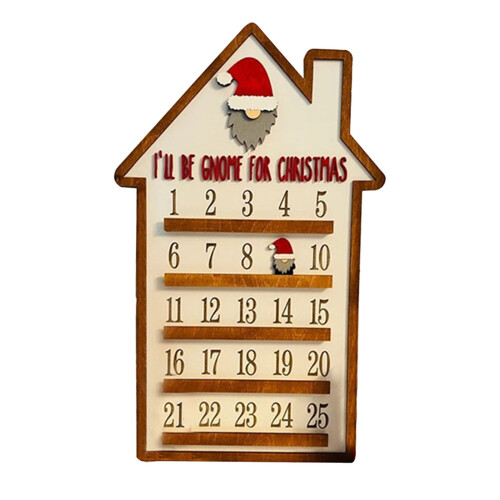 Julkalender i trä 30x19cm 1
