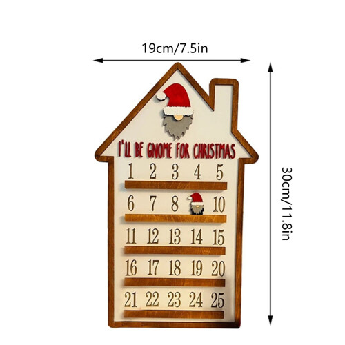 Julkalender i trä 30x19cm 2