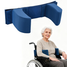 Lateral Support for Wheelchair Side Guards, Adjustable Anti-Decubitus Cushion