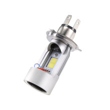 H4 LED-Scheinwerferlampe für Motorräder, Fern-/Abblendlicht mit Angel Eyes und Tagfahrlicht, 25 W, 3