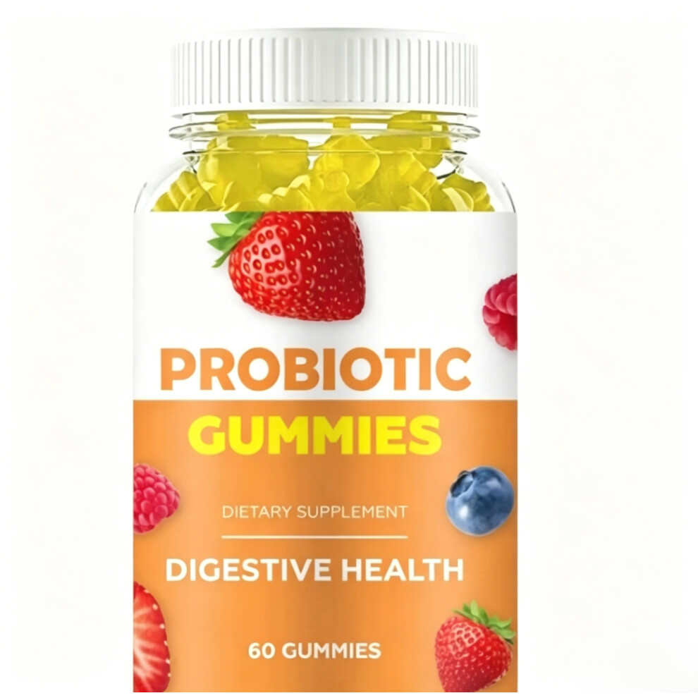 (1PC) Probiotic Gummies for Digestive Health, 10 Billion CFU,  60 Gummies,