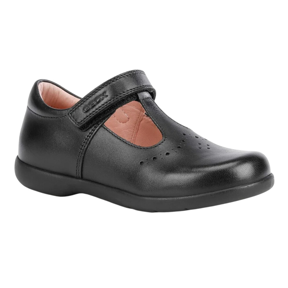 Geox (8.5 Uk Child, ) Girls Naimara Leather Ballerina Flats Black