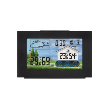 Digitale Wetteruhr mit Temperatur- und Feuchtigkeitssensor für den Innen- und Außenbereich