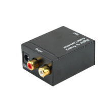 Digitaler optischer Toslink SPDIF-Koaxial-zu-Analog-RCA-Audio-Konverter-Adapter mit Glasfaserkabel
