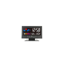 Digitale, kabellose Wetterstation mit farbigem Display, USB-Anschluss, Hintergrundbeleuchtung, Therm