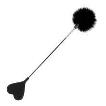 DARKNESS FEATHER CROP. SCHWARZ 50CM