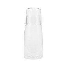 Transparente Wasserkaraffe mit passendem Glas für den Nachttisch, Wasserkaraffe mit Glas, inklusive