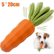 Niedliches quietschendes Karotten-Kauspielzeug für Hunde, aus robustem Gummi, ideal für Welpen und H