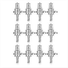 Weihnachtliche Nussknacker-Serviettenringe, 12er-Set, Serviettenringe aus Metall