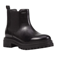 (4 UK, Black) Geox Womens/Ladies D Iridea B Leather Ankle Boots