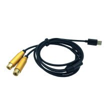 Doppel-RCA-Buchse auf USB-C-Signal-Video-AV-Audio-Kabelanschlusskabel