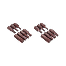 Broppe 14-teiliges Set T20-55 Torx-Schraubendreherbits aus S2-Stahl, 10 mm Sechskantschaft für Schla