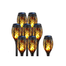 8 Stück wasserdichte Solar-LED-Gartenleuchten mit flackernder Flamme