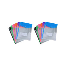 Ordner-Taschenorganizer, 12er-Packung, erweiterbare Ordner, Plastikhüllen, Ordner für 2/3/4-Ring-Ord