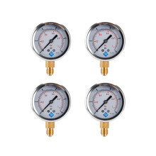 4x TS Niederdruckmanometer 0-1 bar (0-15 psi), 1/4 Zoll (68 mm) Zifferblatt, hydraulisches Wasserdru