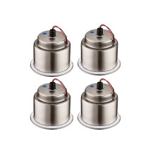 4x LED-Getränkehalter, eingelassene LED-Getränkehalter aus Edelstahl in Becherform für Auto, Boot