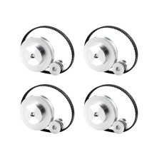4x GT2 Zahnriemenscheibe, 60 Zähne, 20 Zähne, 5 mm Untersetzung, 1:3 Riemenbreite 6 mm, für 3D-Druck