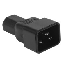 Beigefarbener IEC 320 C13 auf C20 Netzadapter, IEC 15A auf 10A, 16A auf 10A Netzwandler, C20 16A auf