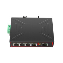 5 100M Industrieller Netzwerk-RJ45-Hub Internet-Splitter RJ45 Stecker und DIN-Schienen-Typ Erweiteru